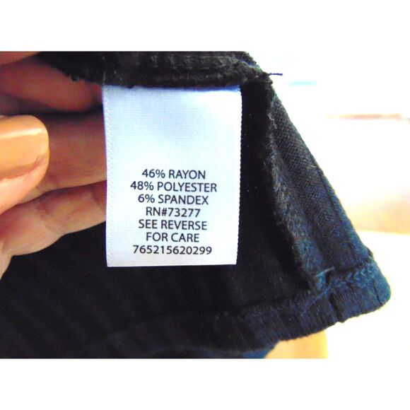 Ribbed Black Draped Cardigan By Dana Buckman Size XL petite one button closure - Picture 7 of 9